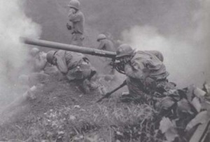 75-mm. Recoilless Rifle in Action 