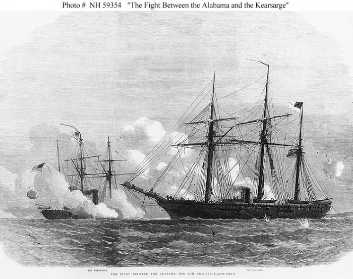 "The Fight Between the Alabama and the Kearsarge" [NH59354]